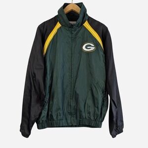Vintage 1990s Green Bay Packers NFL Zip Jacket – Green & Yellow – Large